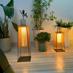 Plastic Rattan Outdoor Post Light - Lamp Outdoor