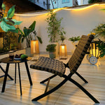 Plastic Rattan Outdoor Post Light - Lamp Outdoor