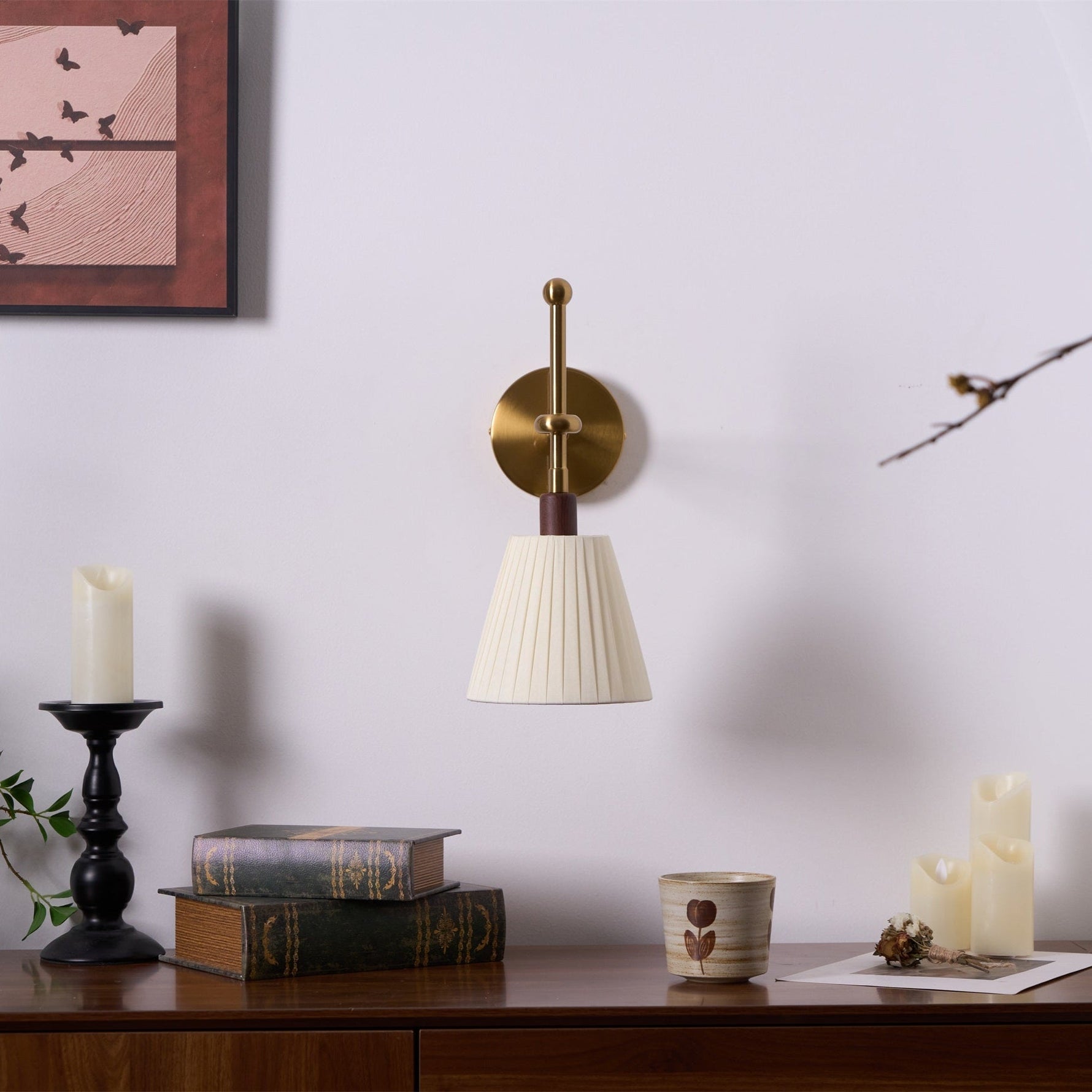 Pleated Fabric Wall Lamp - Lamp Outdoor