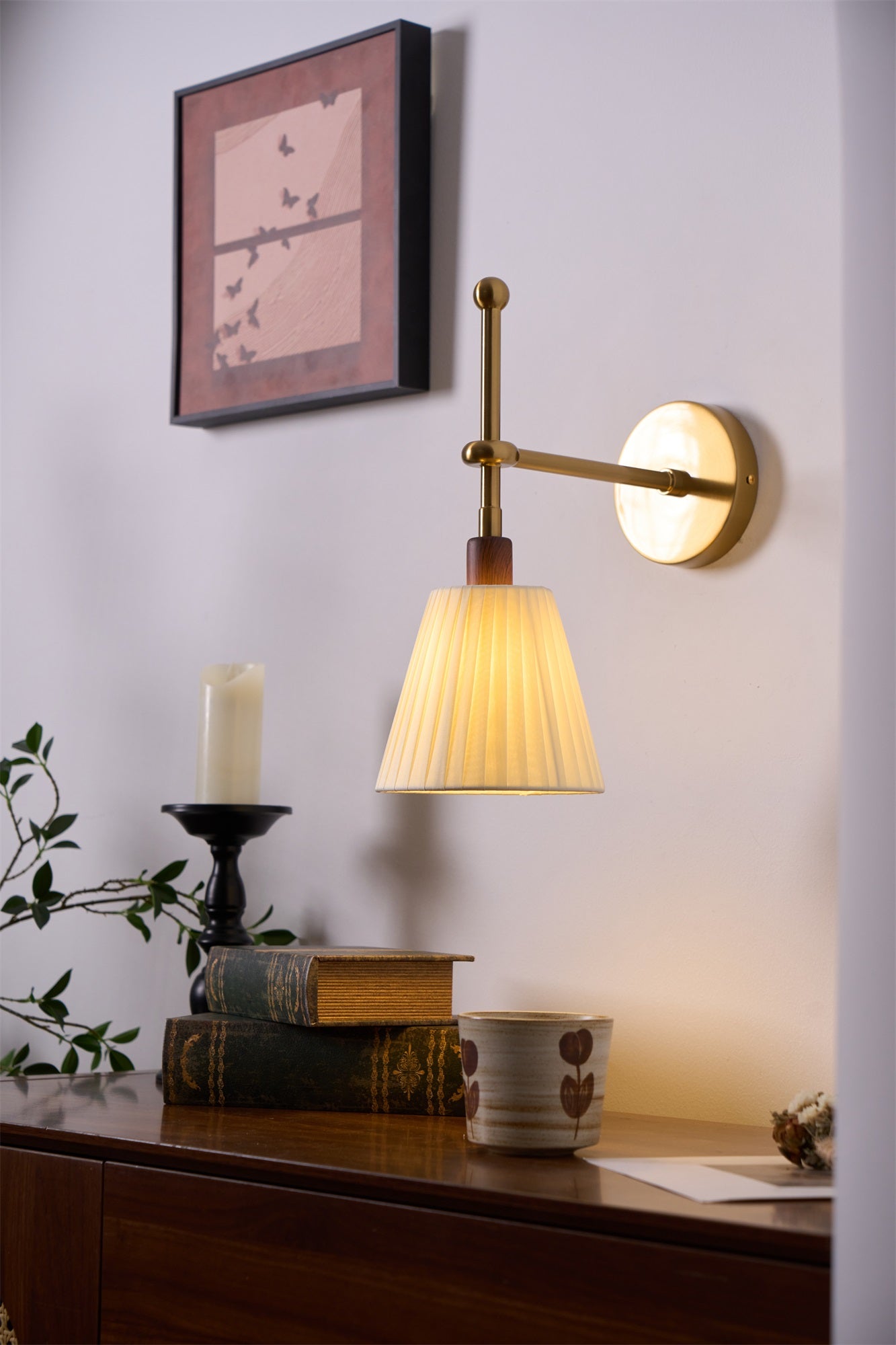 Pleated Fabric Wall Lamp - Lamp Outdoor
