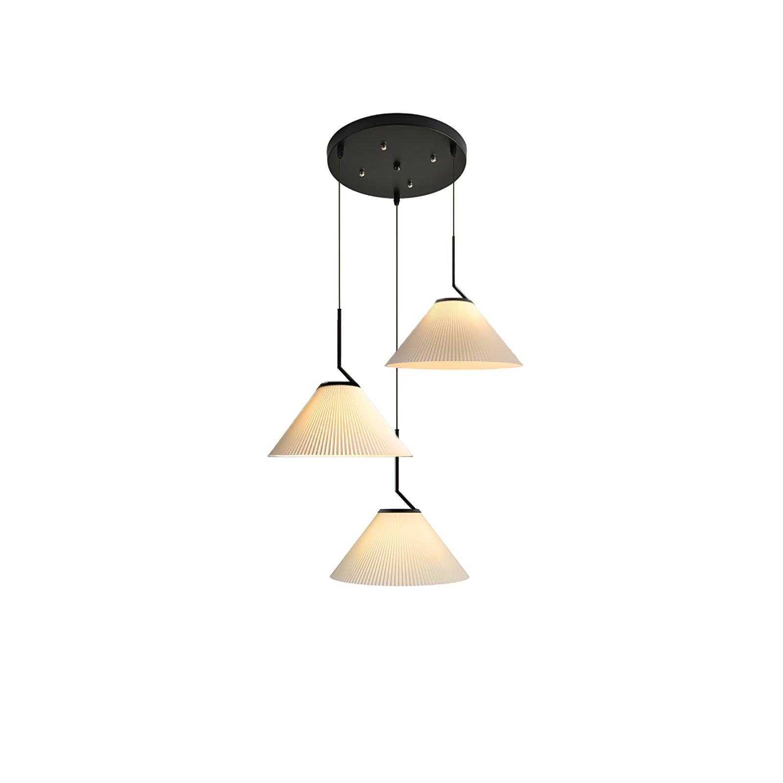 Zoravine Pleated Fabric Pendant Light - Lamp Outdoor