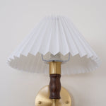 Pleated Walnut Wall Light - Lamp Outdoor