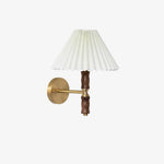 Pleated Walnut Wall Light - Lamp Outdoor