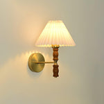 Pleated Walnut Wall Light - Lamp Outdoor