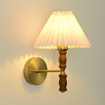 Pleated Walnut Wall Light - Lamp Outdoor