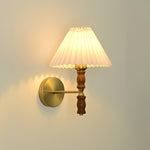 Pleated Walnut Wall Light - Lamp Outdoor