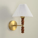 Pleated Walnut Wall Light - Lamp Outdoor