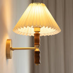 Pleated Walnut Wall Light - Lamp Outdoor