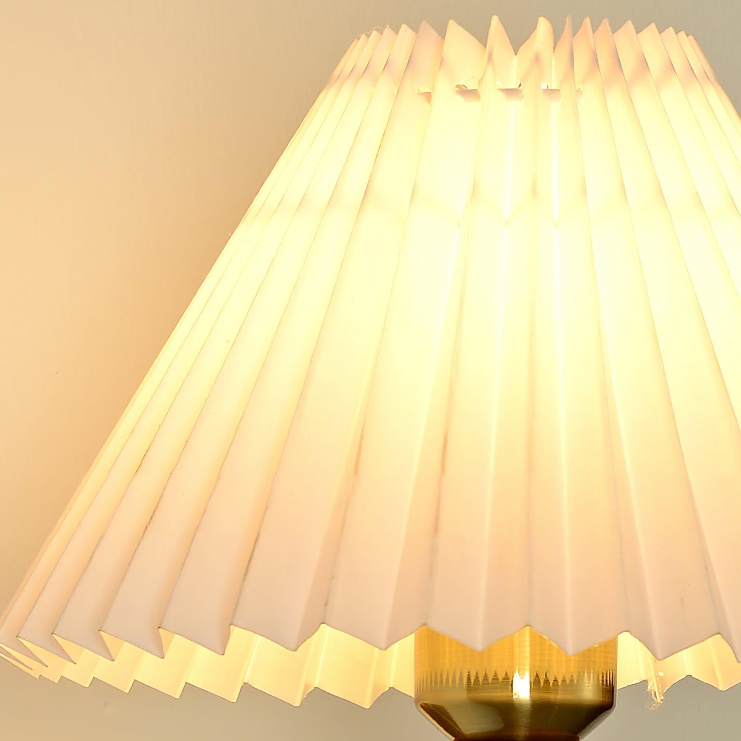 Pleated Walnut Wall Light - Lamp Outdoor