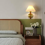 Pleated Walnut Wall Light - Lamp Outdoor