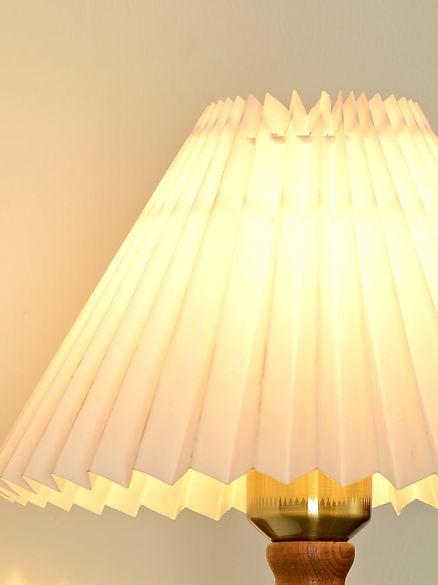Pleated Walnut Wall Light - Lamp Outdoor