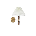 Pleated Walnut Wall Light - Lamp Outdoor