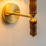 Pleated Walnut Wall Light - Lamp Outdoor