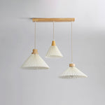 Pleated Wooden Pendant Light - Lamp Outdoor