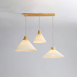 Pleated Wooden Pendant Light - Lamp Outdoor
