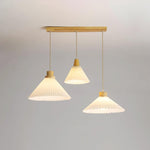 Pleated Wooden Pendant Light - Lamp Outdoor