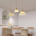 Pleated Wooden Pendant Light - Lamp Outdoor