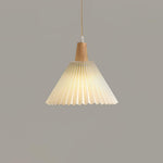 Pleated Wooden Pendant Light - Lamp Outdoor