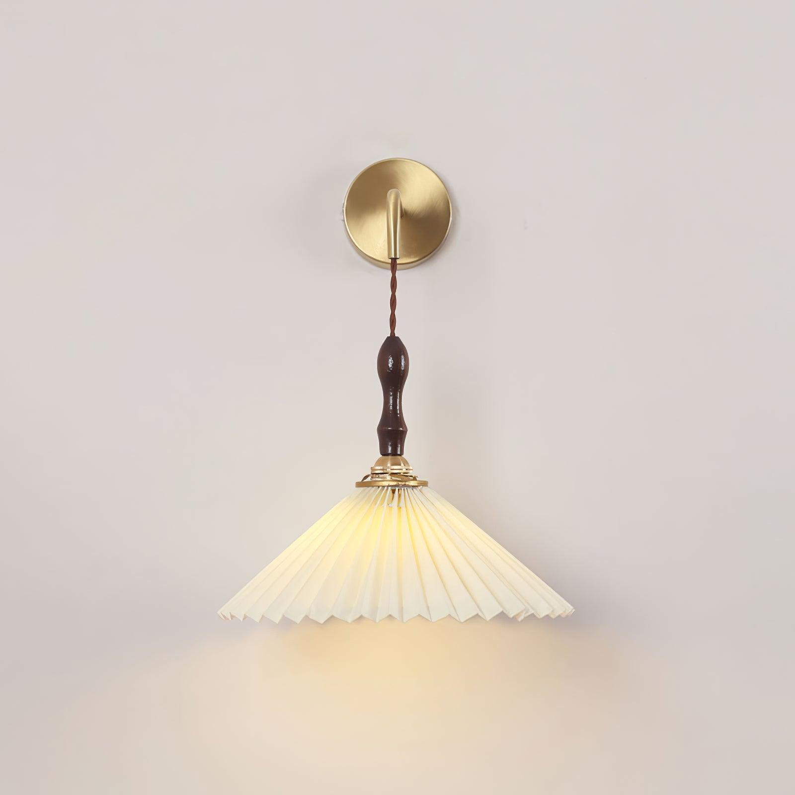 Pleated Wooden Wall Lamp - Lamp Outdoor