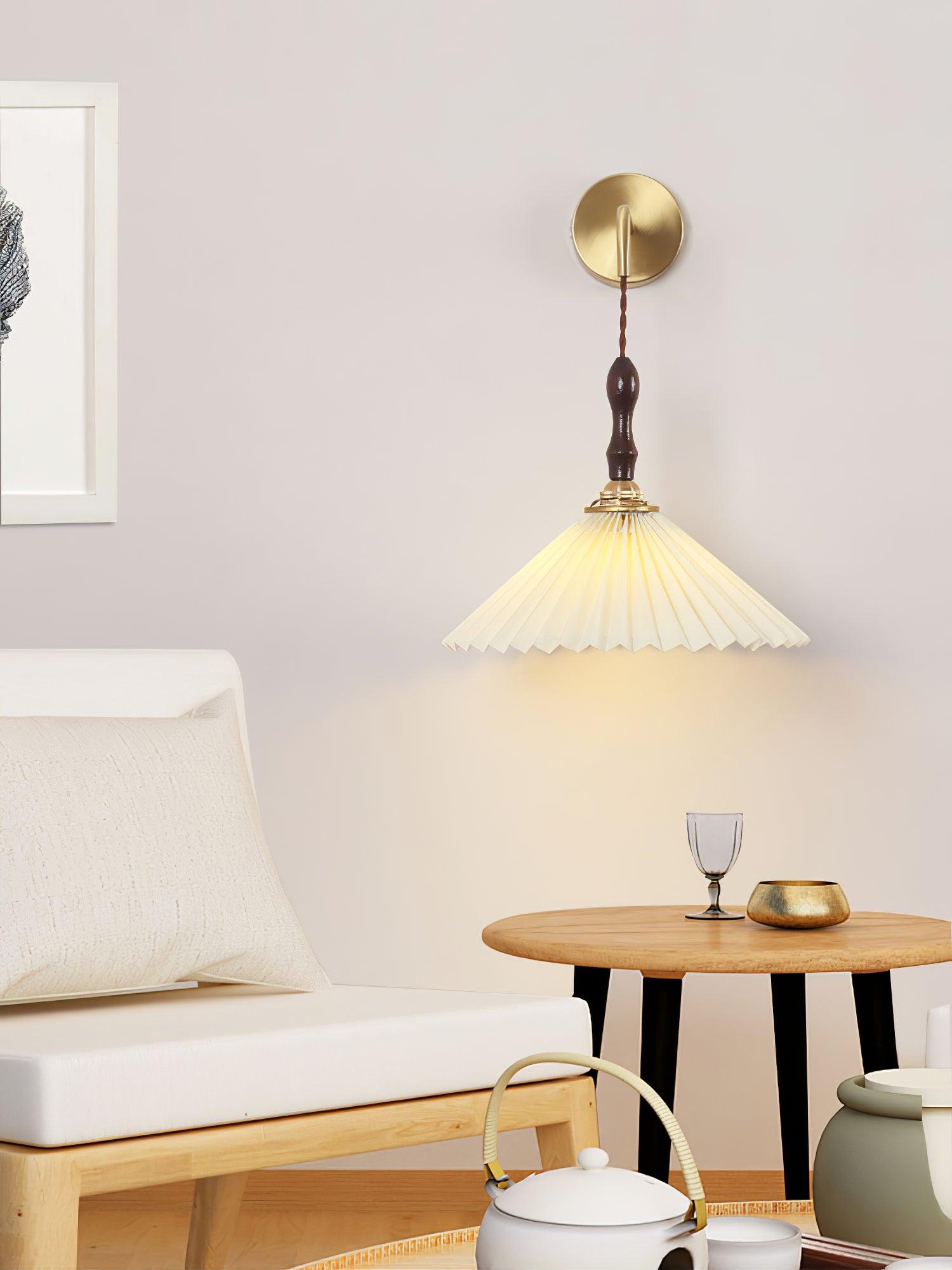 Pleated Wooden Wall Lamp - Lamp Outdoor