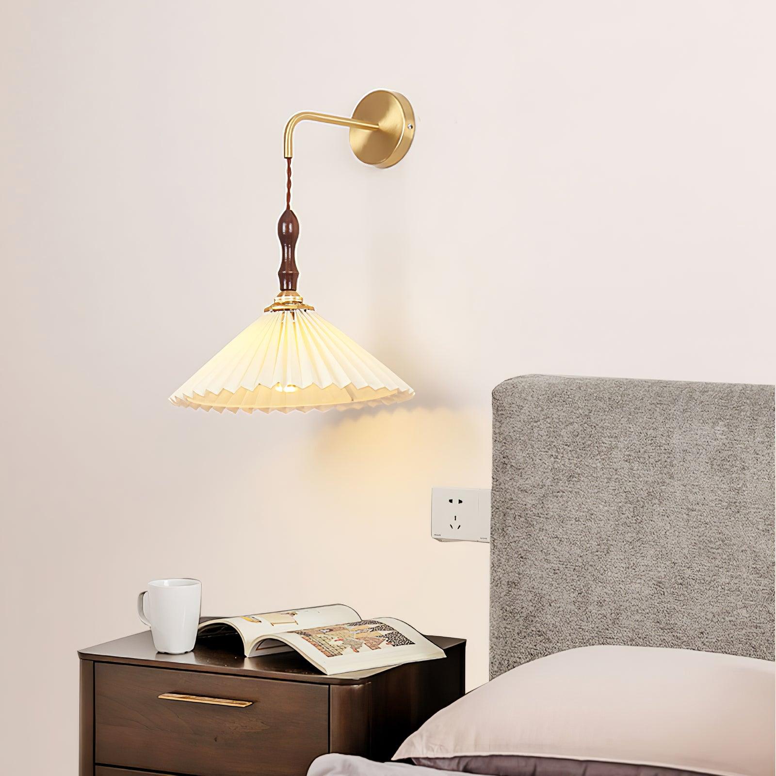 Pleated Wooden Wall Lamp - Lamp Outdoor