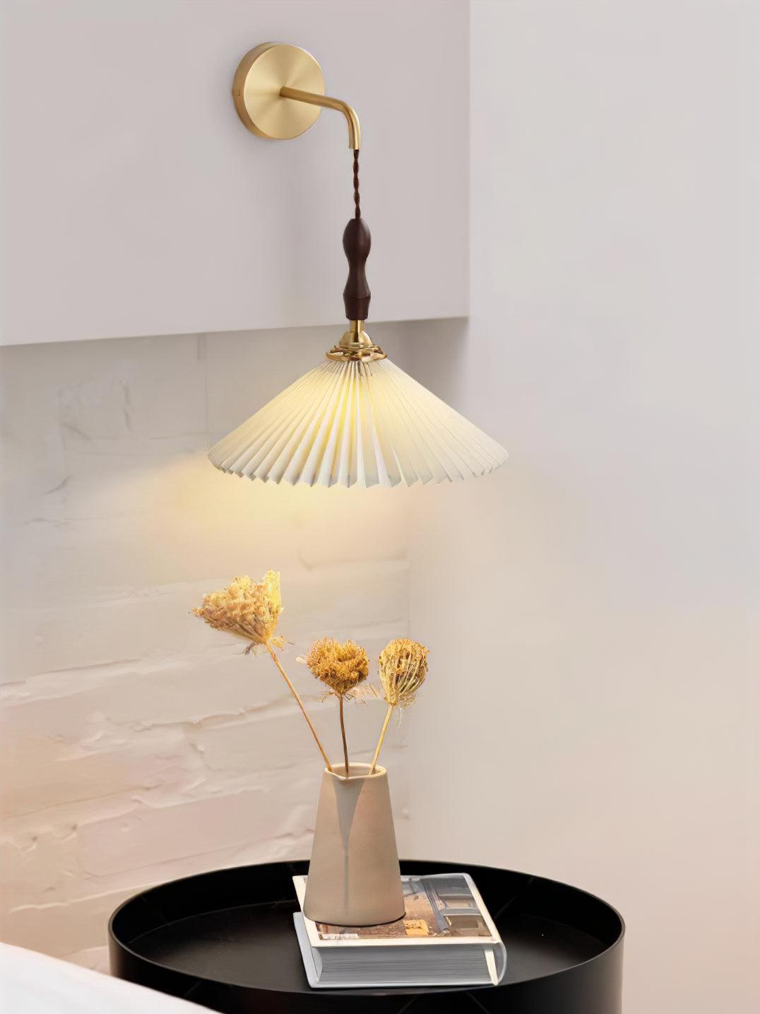 Pleated Wooden Wall Lamp - Lamp Outdoor