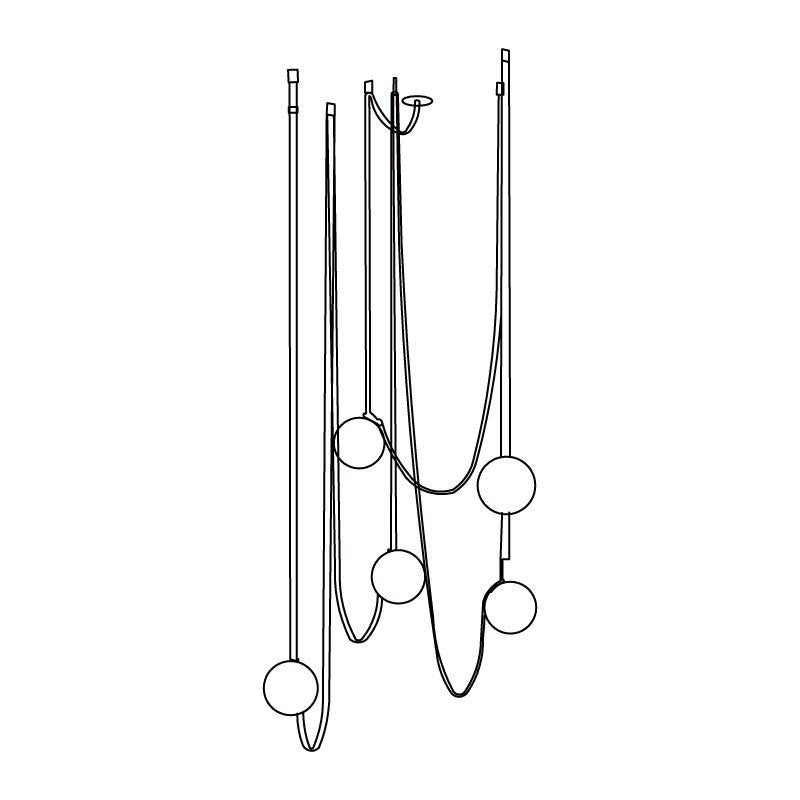 Multiple Belt Art Pendant Light - Lamp Outdoor