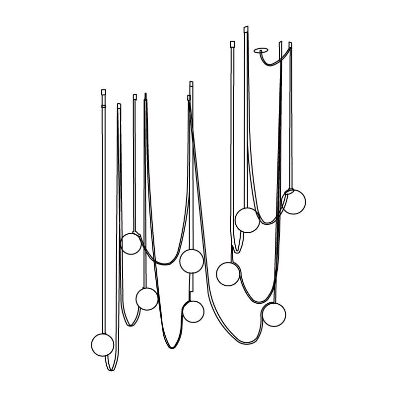 Multiple Belt Art Pendant Light - Lamp Outdoor