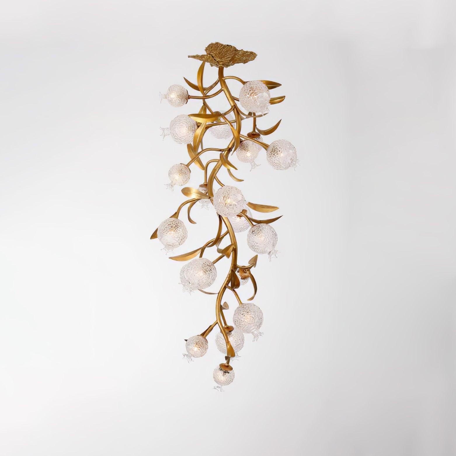 Aursorir Elegance Pomegranate Brass Metal Glass Ceiling Lamp - Lamp Outdoor