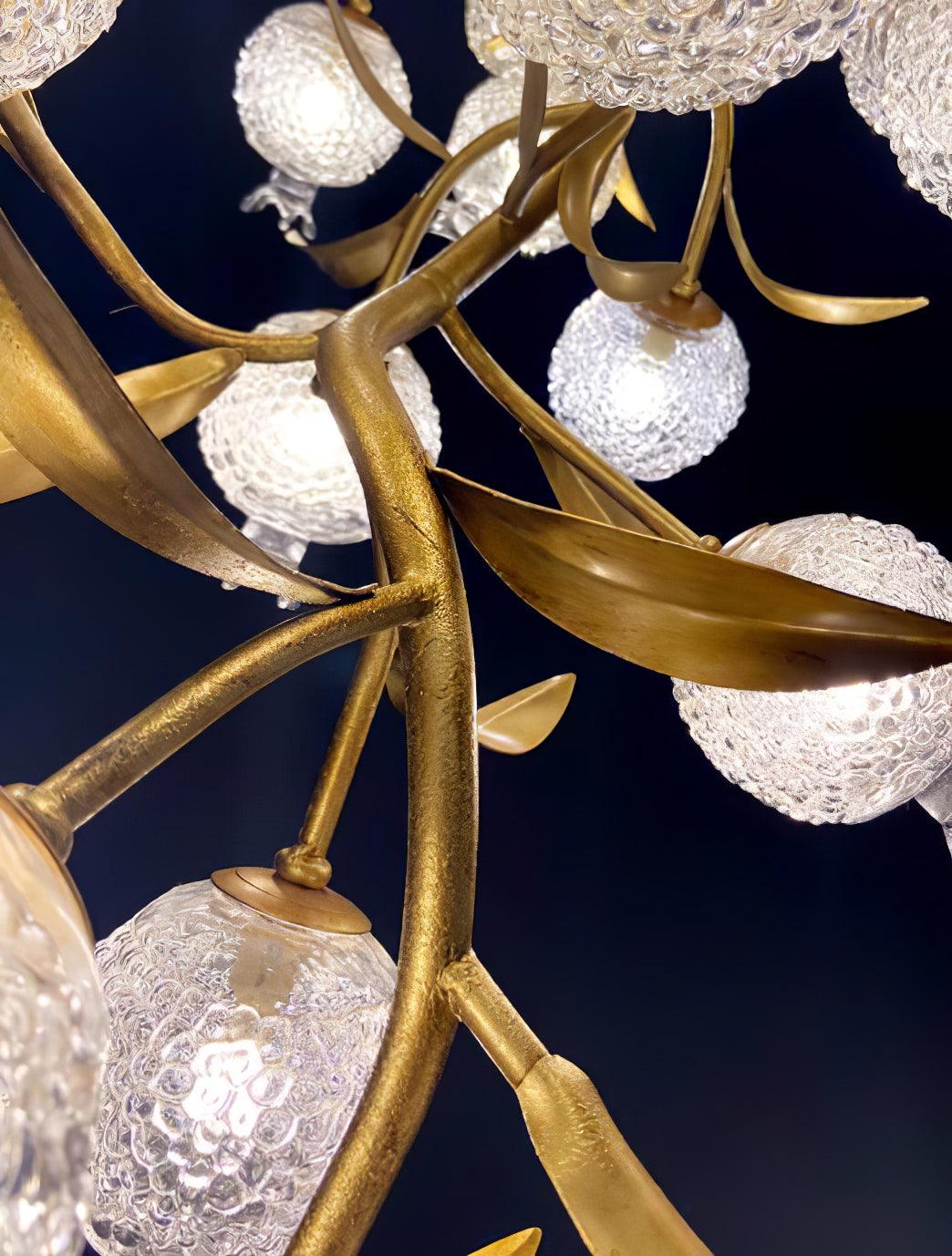 Aursorir Elegance Pomegranate Brass Metal Glass Ceiling Lamp - Lamp Outdoor