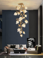 Aursorir Elegance Pomegranate Brass Metal Glass Ceiling Lamp - Lamp Outdoor