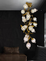 Aursorir Elegance Pomegranate Brass Metal Glass Ceiling Lamp - Lamp Outdoor