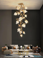 Aursorir Elegance Pomegranate Brass Metal Glass Ceiling Lamp - Lamp Outdoor