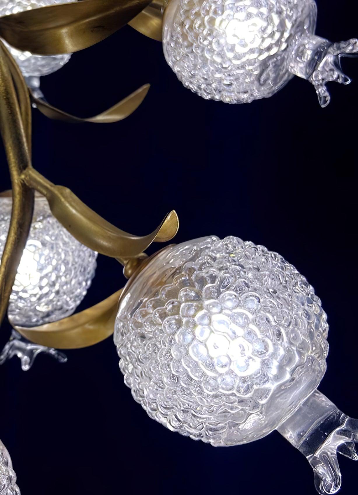Aursorir Elegance Pomegranate Brass Metal Glass Ceiling Lamp - Lamp Outdoor