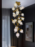 Aursorir Elegance Pomegranate Brass Metal Glass Ceiling Lamp - Lamp Outdoor