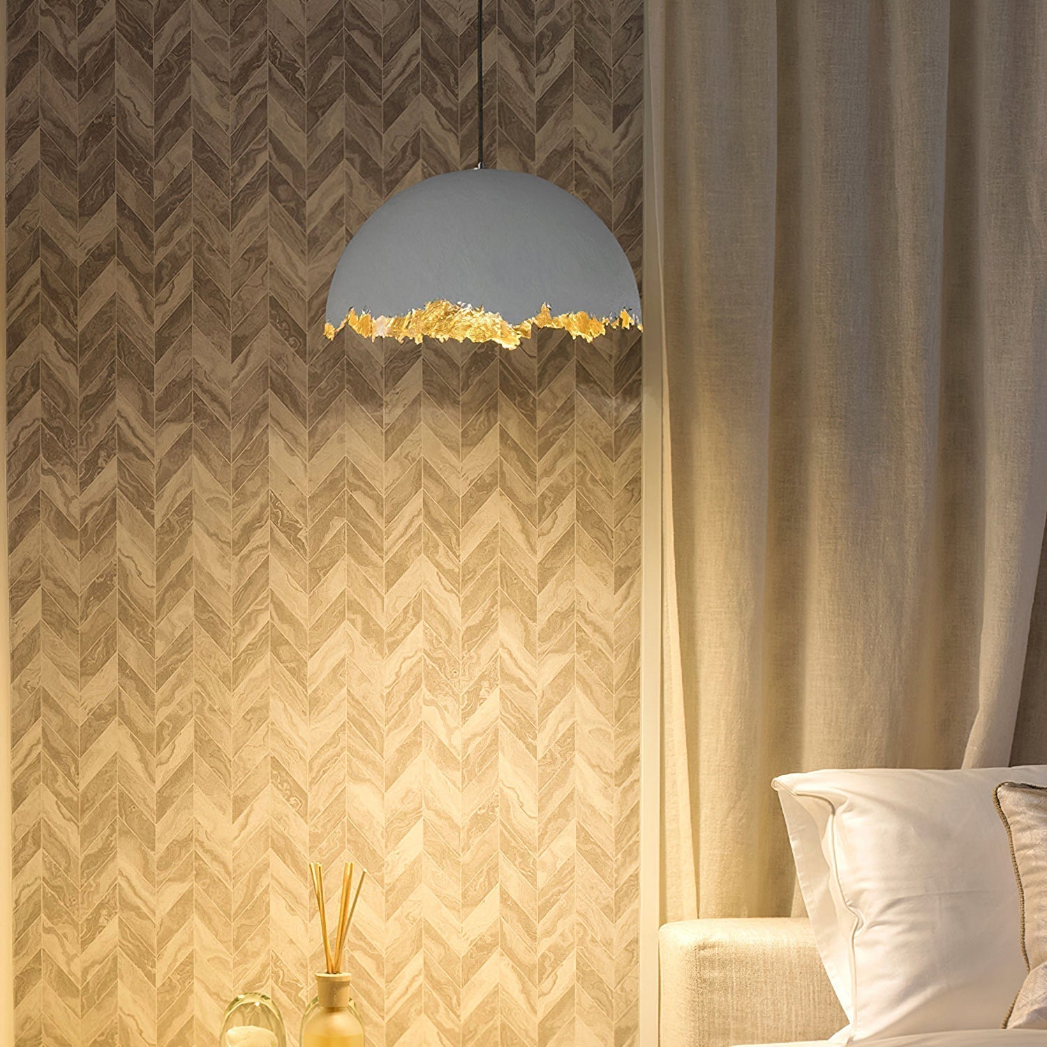 Viliriel Textured Fiberglass Pendant Light - Lamp Outdoor