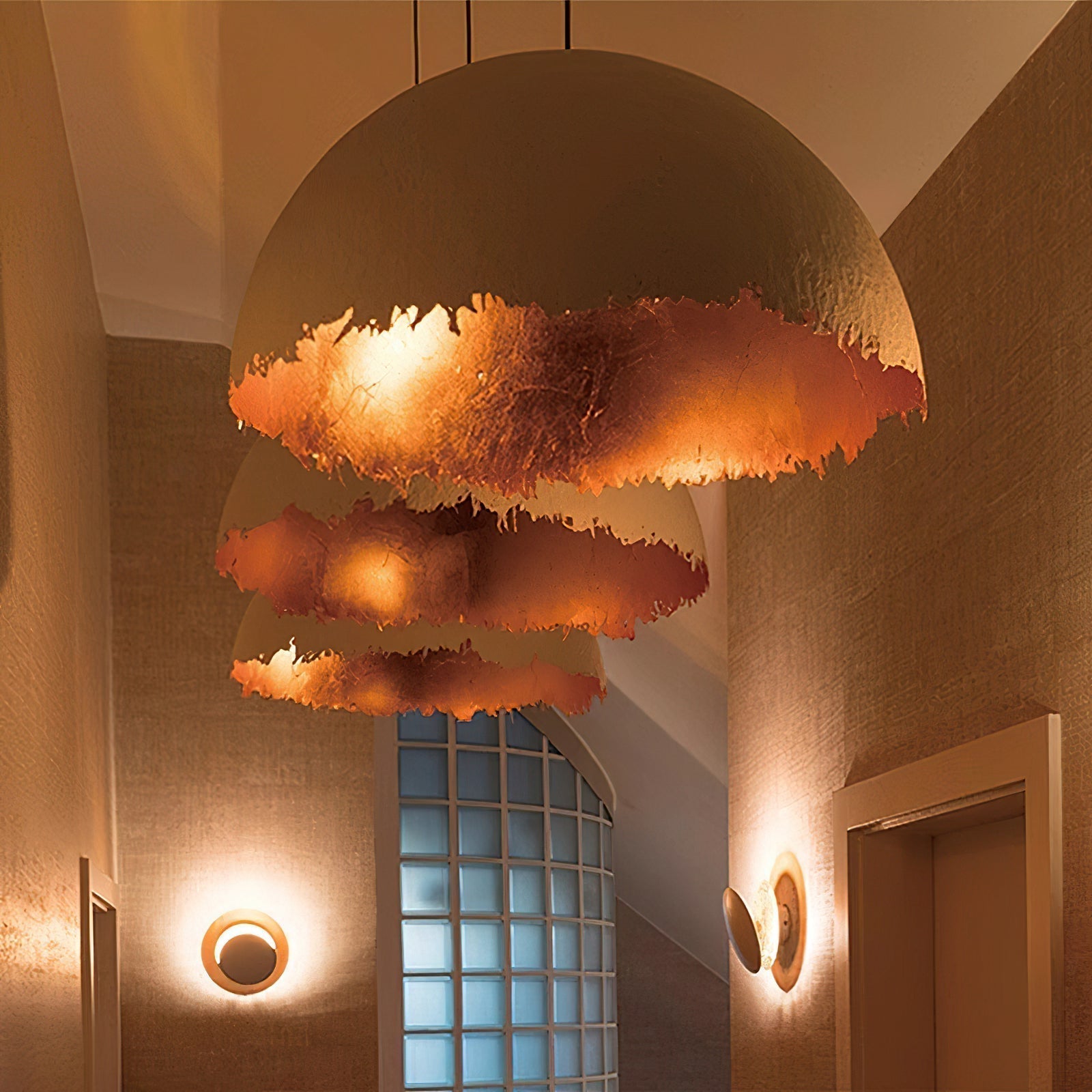 Viliriel Textured Fiberglass Pendant Light - Lamp Outdoor