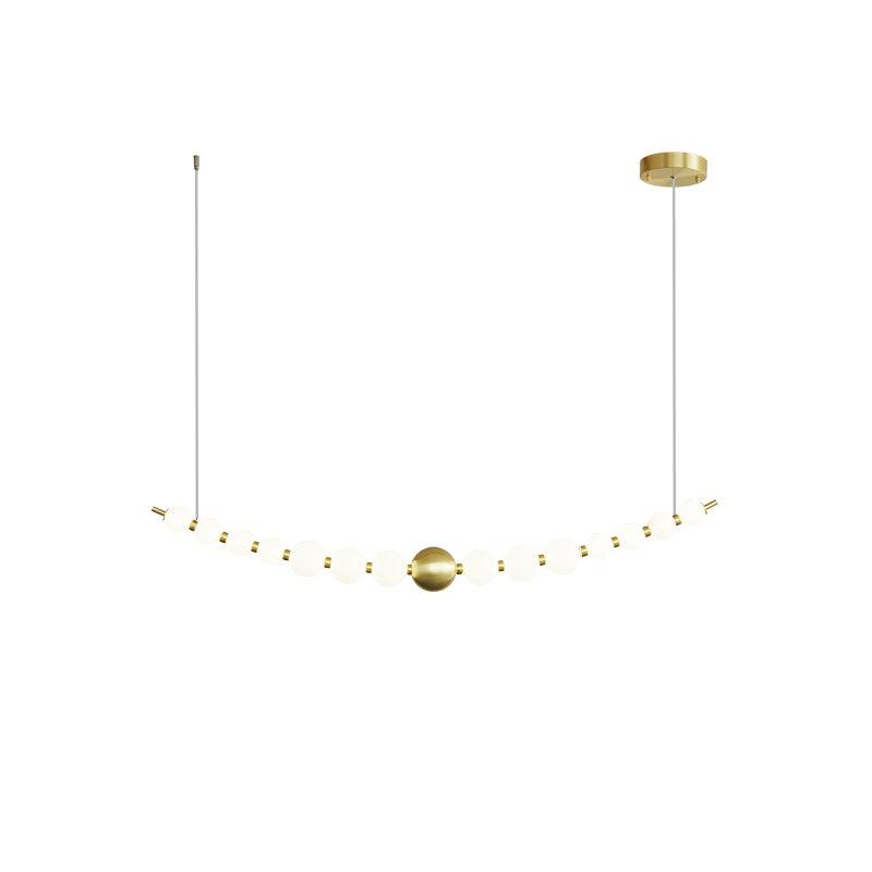 Linea Contemporary Brass Pendant Lamp - Lamp Outdoor