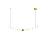 Linea Contemporary Brass Pendant Lamp - Lamp Outdoor