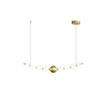 Linea Contemporary Brass Pendant Lamp - Lamp Outdoor