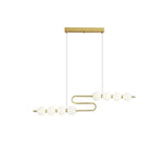 Linea Contemporary Brass Pendant Lamp - Lamp Outdoor