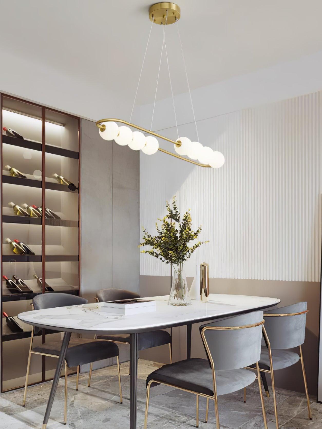 Linea Contemporary Brass Pendant Lamp - Lamp Outdoor