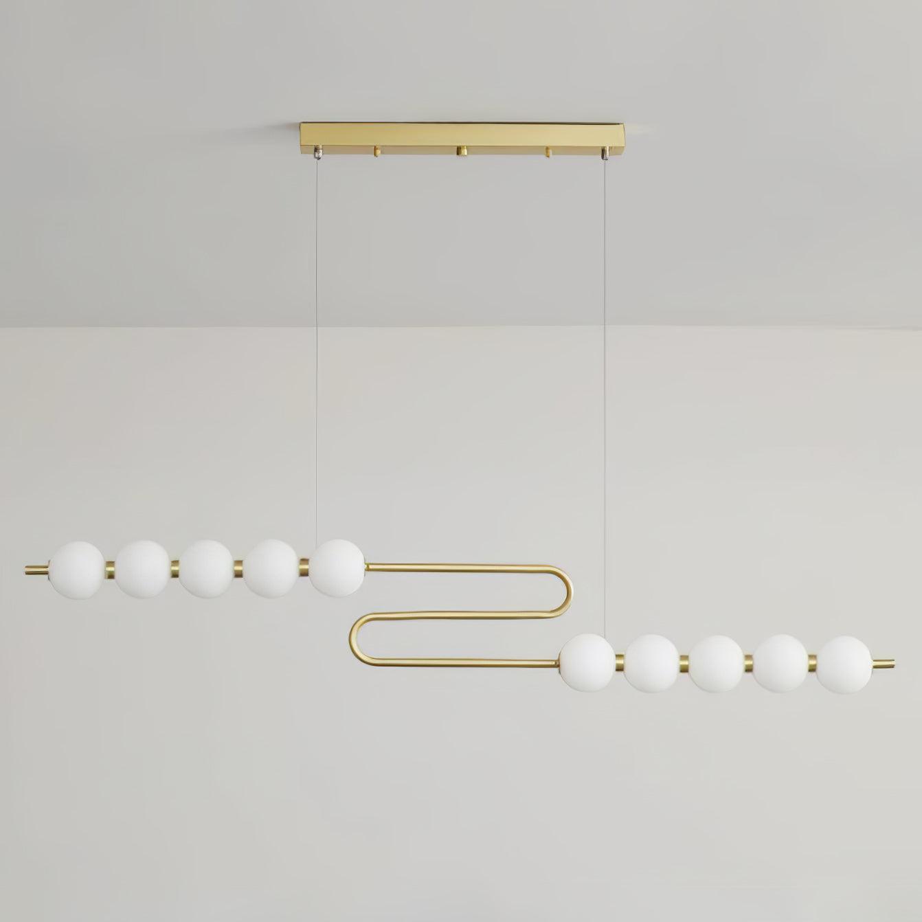 Linea Contemporary Brass Pendant Lamp - Lamp Outdoor