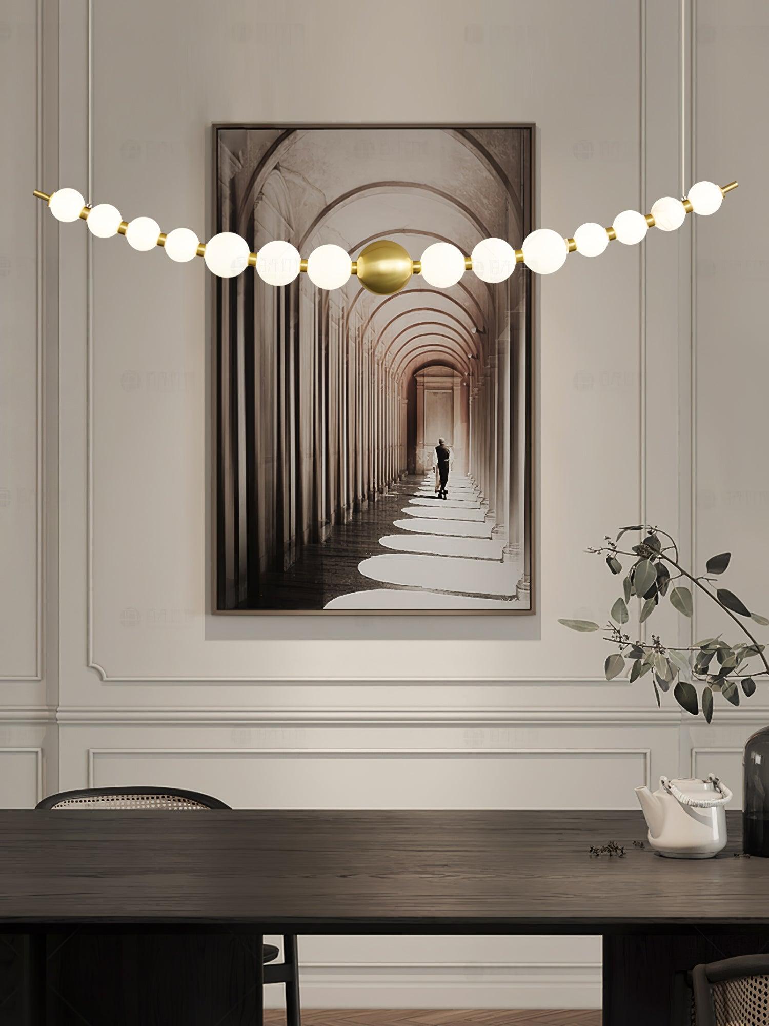 Linea Contemporary Brass Pendant Lamp - Lamp Outdoor