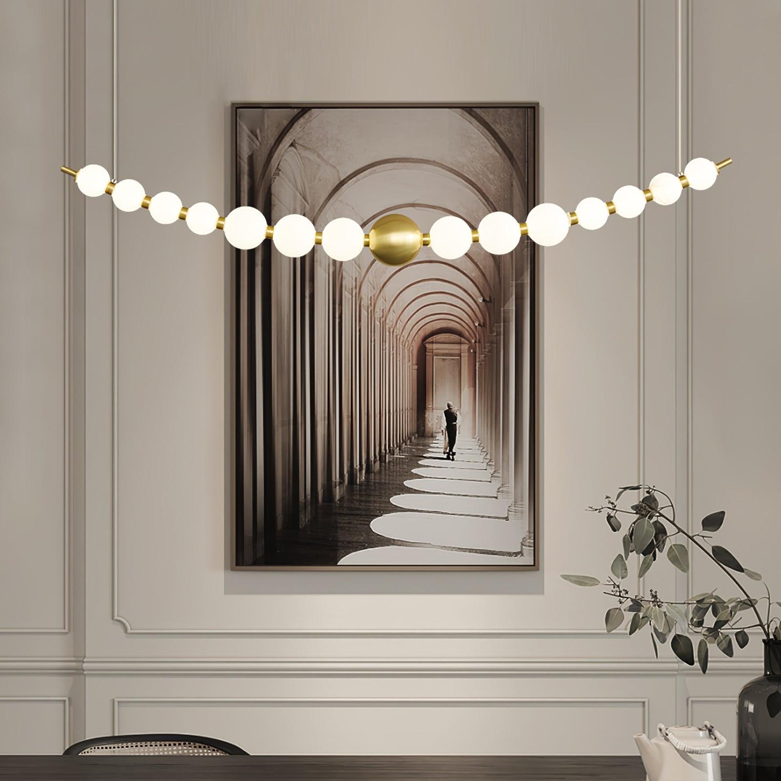 Linea Contemporary Brass Pendant Lamp - Lamp Outdoor