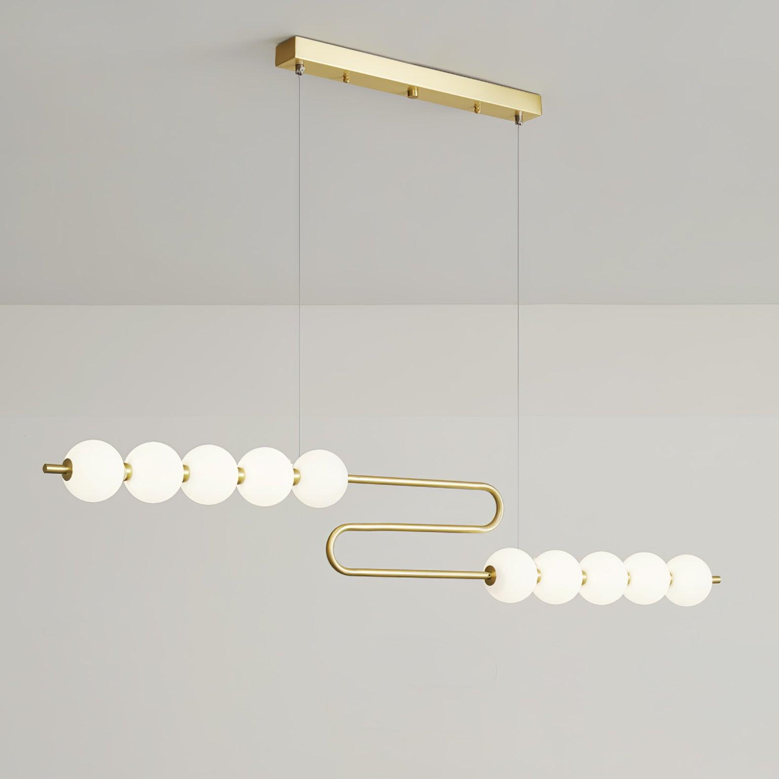 Linea Contemporary Brass Pendant Lamp - Lamp Outdoor