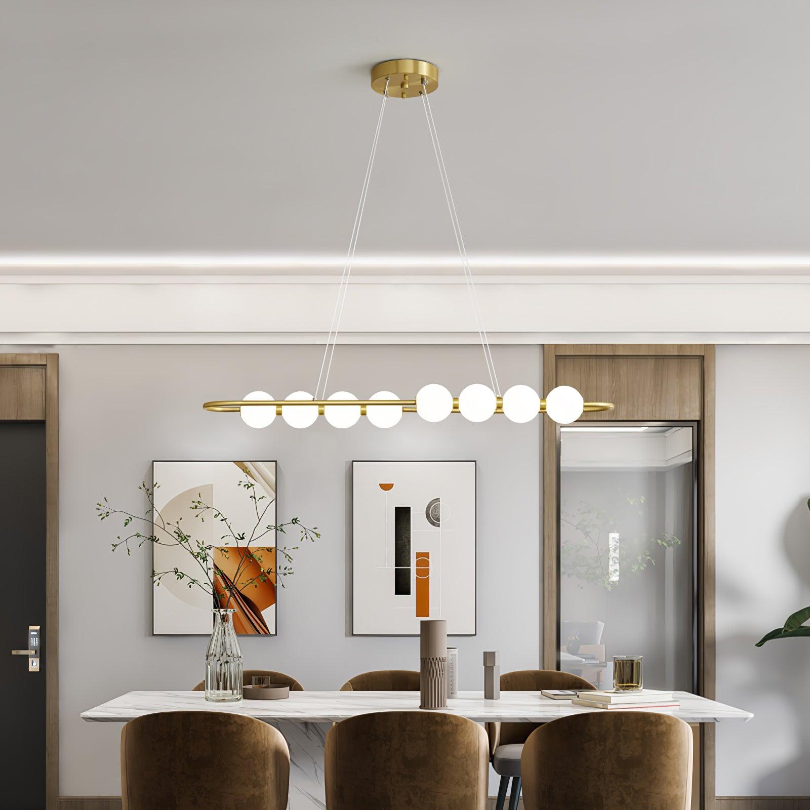 Linea Contemporary Brass Pendant Lamp - Lamp Outdoor