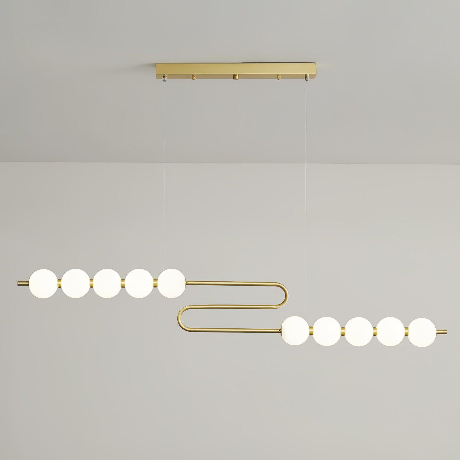 Linea Contemporary Brass Pendant Lamp - Lamp Outdoor