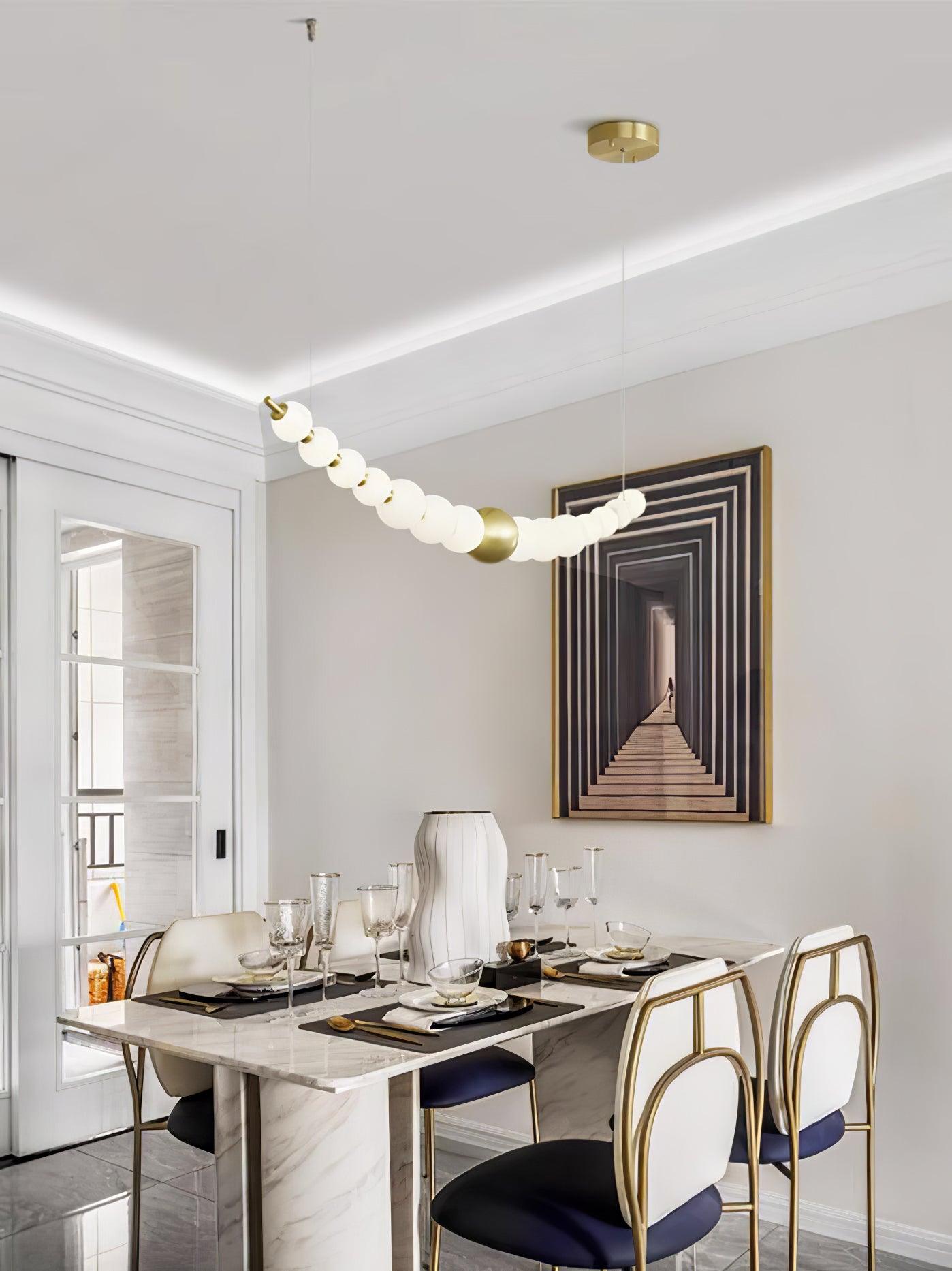 Linea Contemporary Brass Pendant Lamp - Lamp Outdoor