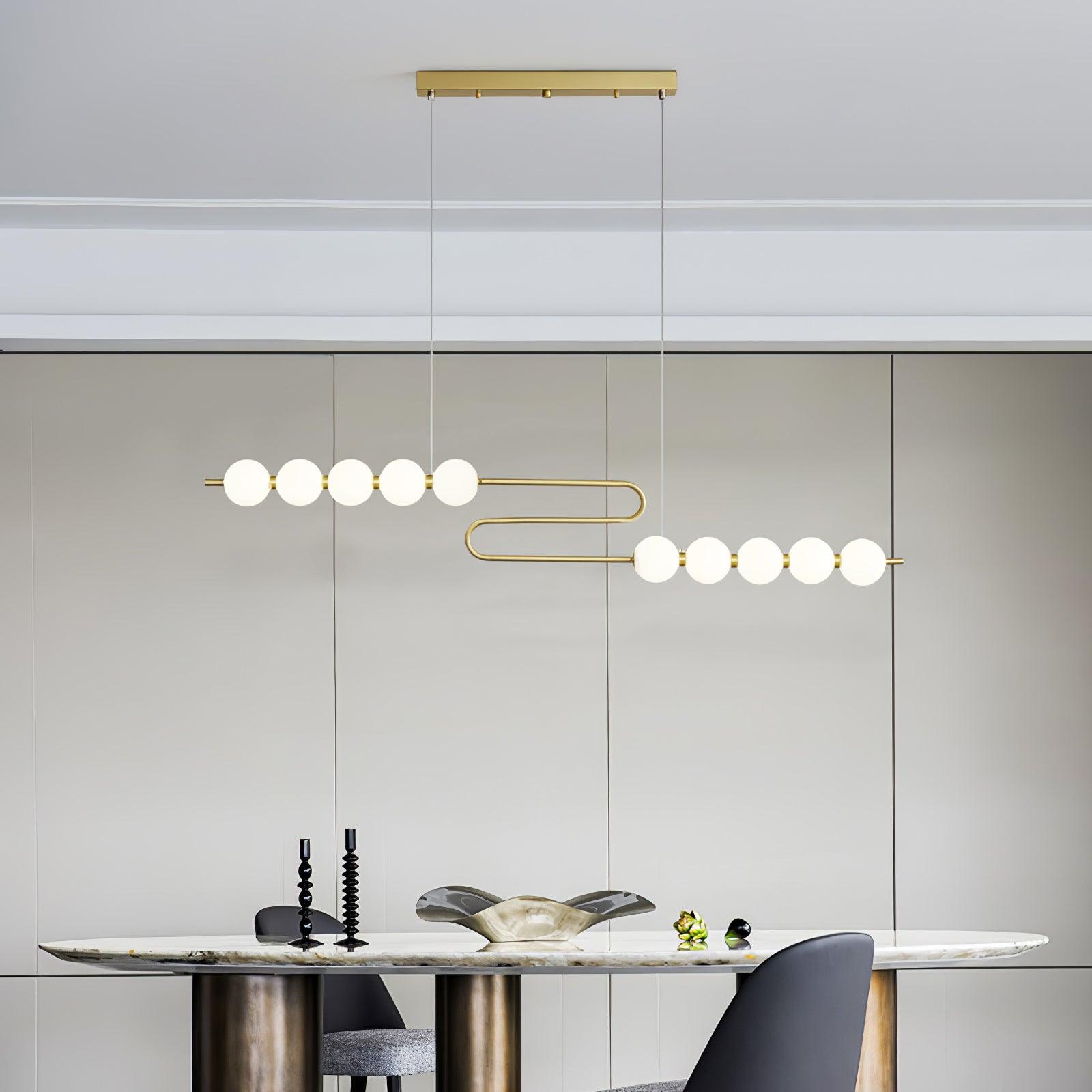 Linea Contemporary Brass Pendant Lamp - Lamp Outdoor